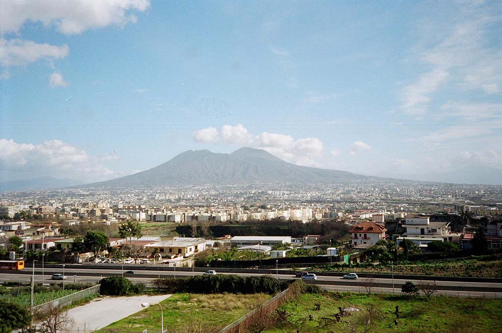 Vesuvius, March 2010. View across autostrada. Photo courtesy of Rick Bauer.