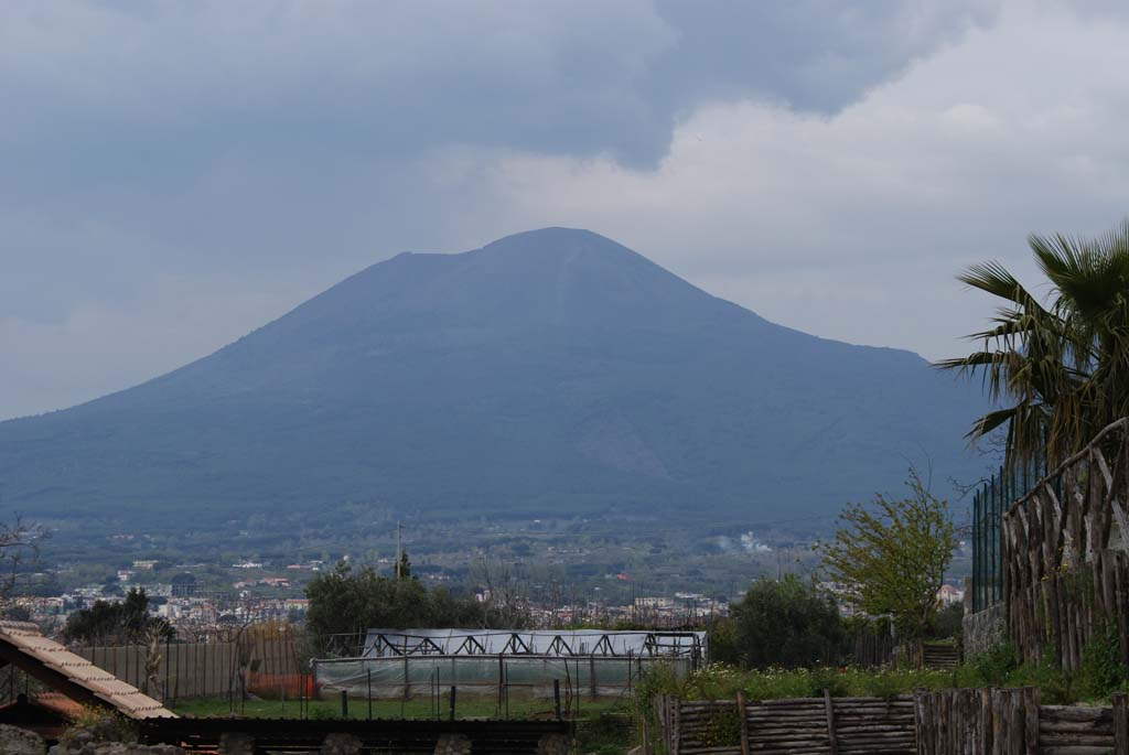Vesuvius, April 2010. Looking north from the Villa of Mysteries. Photo courtesy of Klaus Heese.

