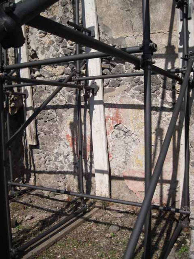 I.2.10 Pompeii. September 2010. East wall of ala or storeroom/cupboard in north-east corner of atrium. Photo courtesy of Drew Baker.