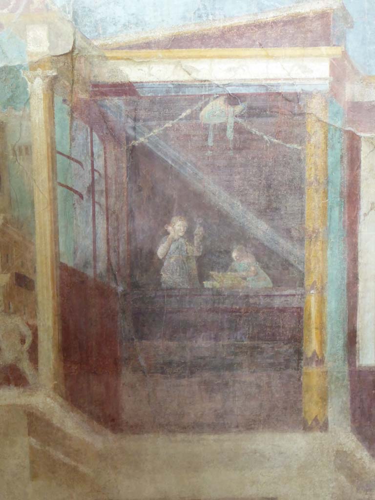 I.6.2 Pompeii. September 2017. 
Detail of painting of two women on a balcony, from upper west end of north wall.
Foto Annette Haug, ERC Grant 681269 DCOR.
