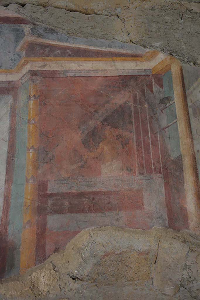 I.6.2 Pompeii. September 2019. Detail from upper east end of north wall.
Foto Annette Haug, ERC Grant 681269 DCOR.
