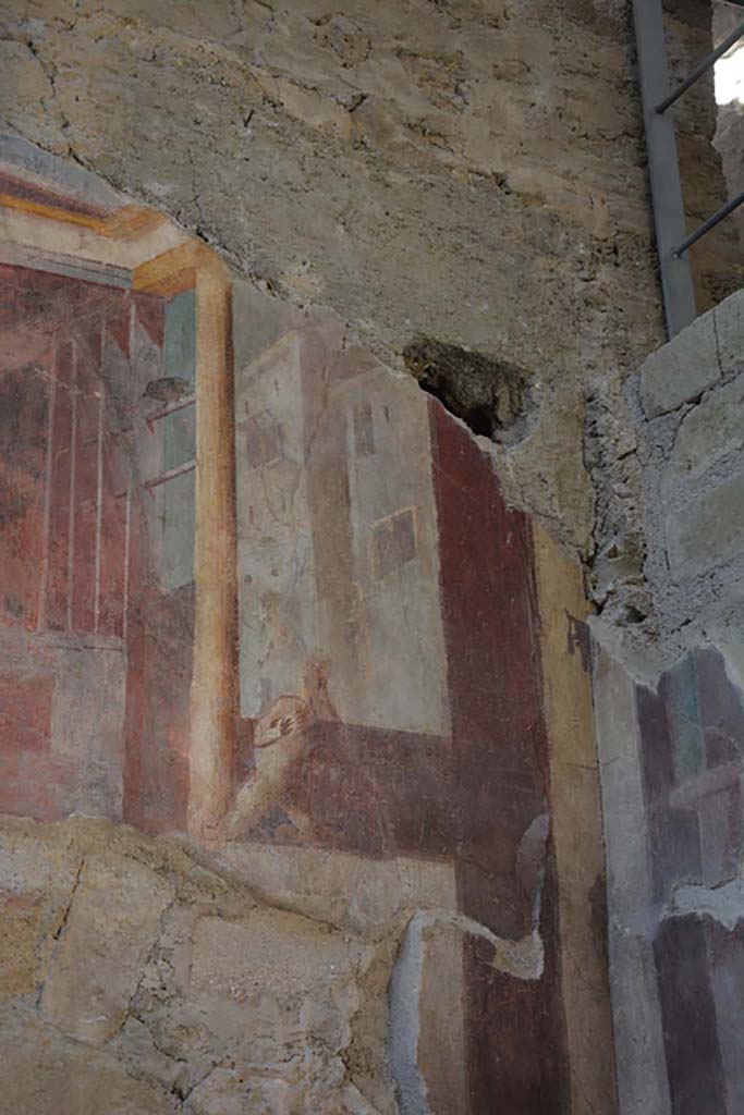 I.6.2 Pompeii. September 2019. Detail from north wall in north-east corner.
Foto Annette Haug, ERC Grant 681269 DCOR.
