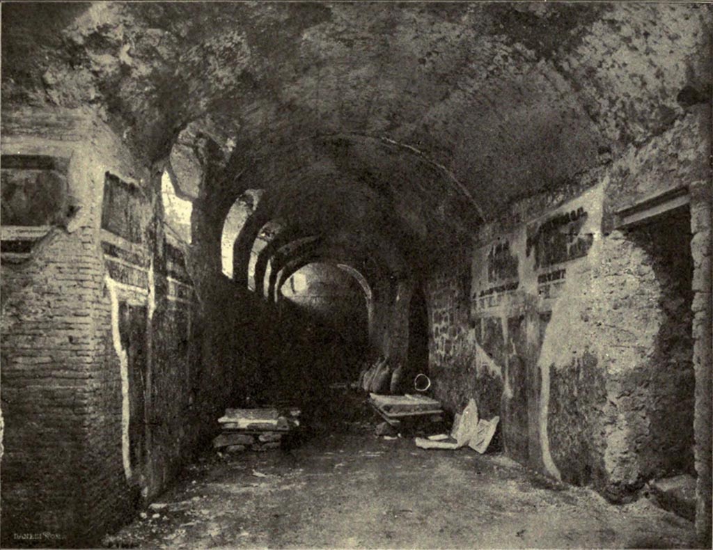 I.6.2 Pompeii. 1914. North wing of cryptoporticus, looking west from base of stairs.
See Notizie degli Scavi di Antichità, 1914, Vol. XI, p. 257 (fig. 1).