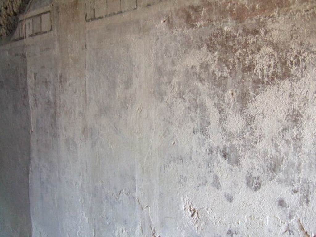 I.6.2 Pompeii. May 2006. Detail of east wall with remains of painting, in west wing of cryptoporticus.