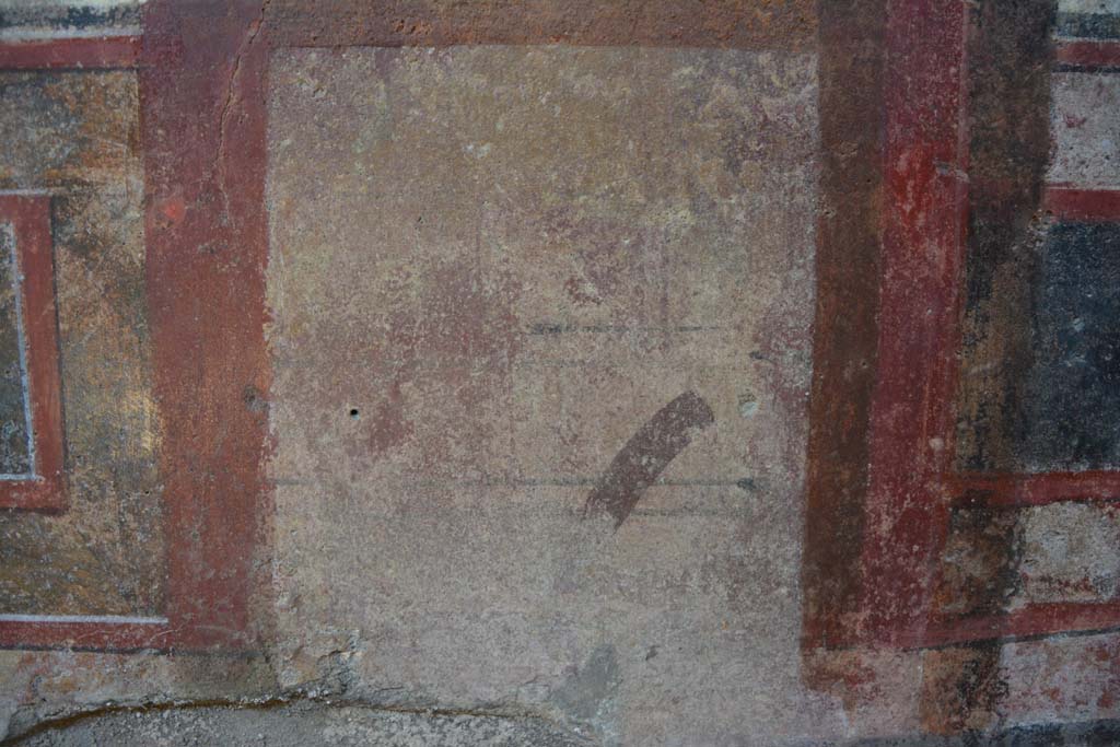 I.6.2 Pompeii. March 2019. Detail from lower west wall of west wing of cryptoporticus, at south end.
Foto Annette Haug, ERC Grant 681269 DÉCOR.

