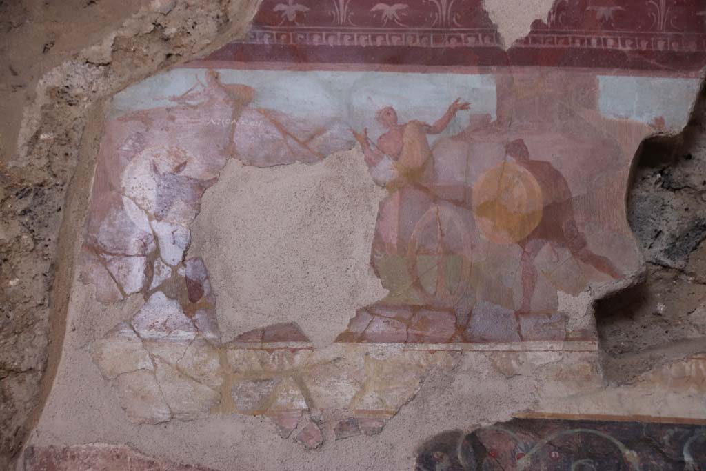 I.6.2 Pompeii. September 2019. Wall painting from west wall, known as “the pestilence scene”. Photo courtesy of Klaus Heese.