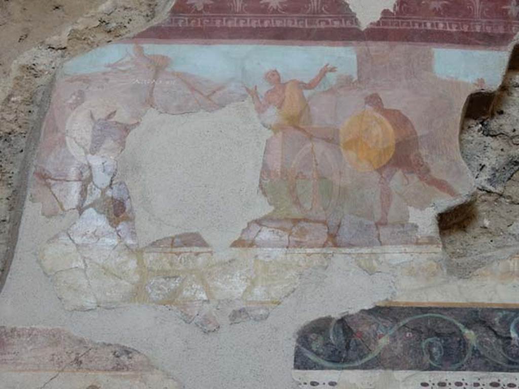 I.6.2 Pompeii. May 2016. Wall painting from west wall, known as “the pestilence scene”. Photo courtesy of Buzz Ferebee.