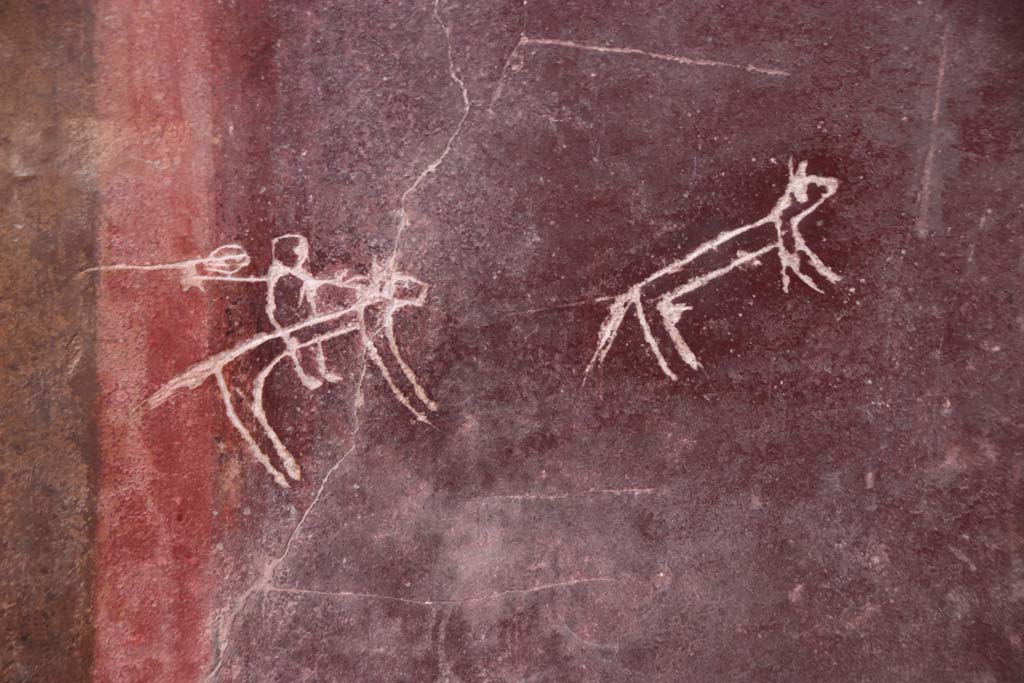 I.6.2 Pompeii. September 2019. West wall of west wing, detail of graffiti. Photo courtesy of Klaus Heese.