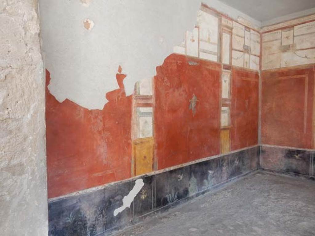 I.6.7 Pompeii. May 2016. Looking east along north wall towards north-east corner of large oecus. Photo courtesy of Buzz Ferebee.