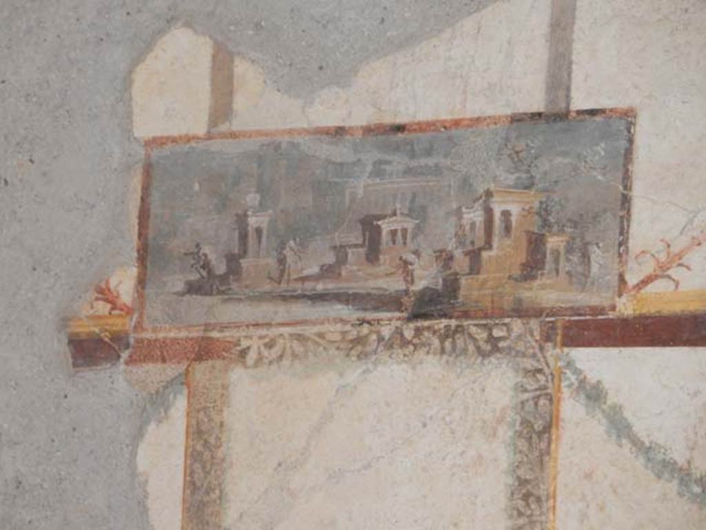 I.6.7 Pompeii. May 2016. Detail of painted panel from east end of south wall. Photo courtesy of Buzz Ferebee.