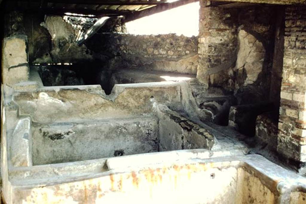 I.6.7 Pompeii. 1959. Middle vat connecting to front vat. Photo by Stanley A. Jashemski.
Source: The Wilhelmina and Stanley A. Jashemski archive in the University of Maryland Library, Special Collections (See collection page) and made available under the Creative Commons Attribution-Non Commercial License v.4. See Licence and use details.
J59f0178