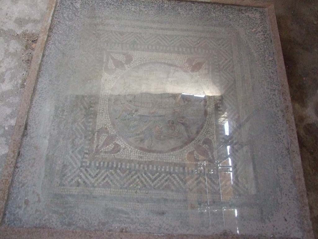 I.7.1 Pompeii. December 2006. Triclinium on north side of peristyle. Mosaic.