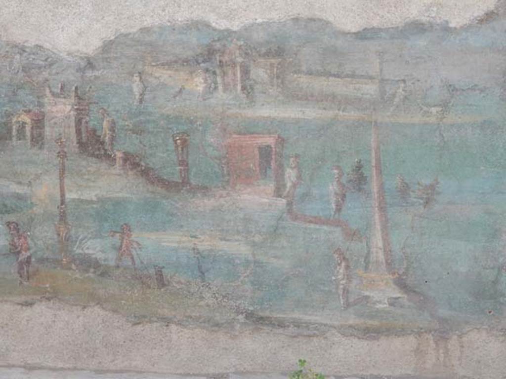 I.7.12 Pompeii. May 2017. Painted panel on inside of summer triclinium. Photo courtesy of Buzz Ferebee.