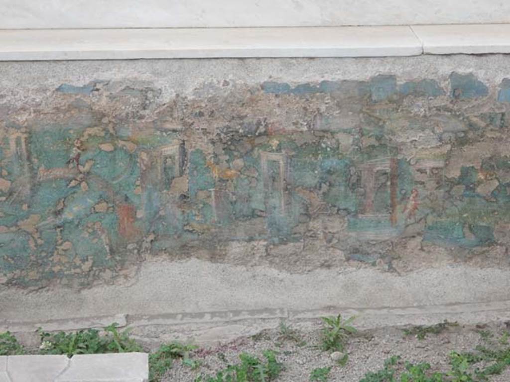 I.7.12 Pompeii. May 2017. Painted panel on inside of east side of summer triclinium.
Photo courtesy of Buzz Ferebee.