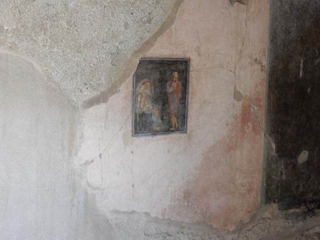 I.7.19 Pompeii. May 2017. North wall with painting of Paris and Helen. Photo courtesy of Buzz Ferebee.