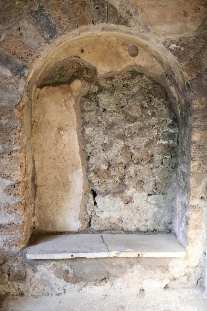 I.7.19 Pompeii. December 2018. North wall of garden area, lower niche on east side of steps to I.7.12.
Photo courtesy of Aude Durand.