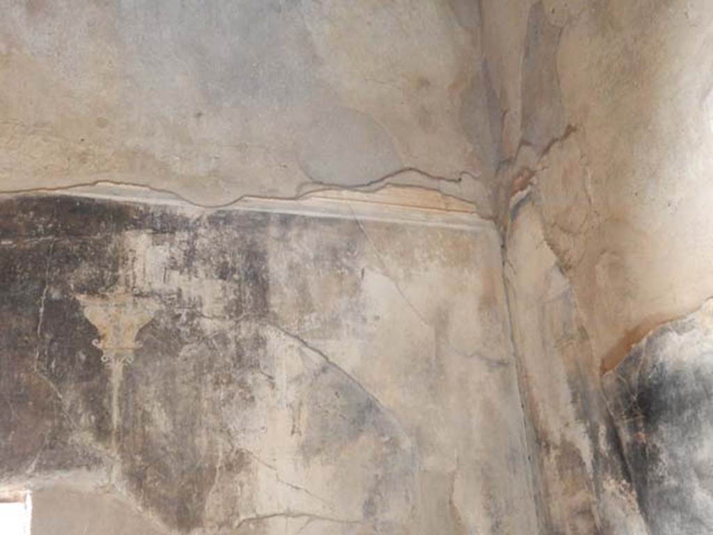 I.7.19 Pompeii. May 2017. Detail from upper west wall of cubiculum. Photo courtesy of Buzz Ferebee.