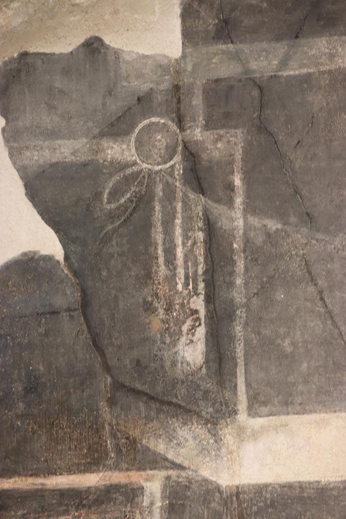 I.9.5 Pompeii. October 2024. Room 10, upper north wall, detail. Photo courtesy of Klaus Heese