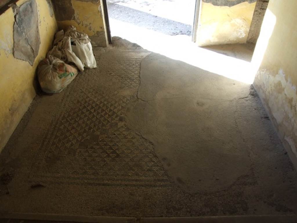 I.9.5 Pompeii. March 2009. Room 11, mosaic floor at west end of cubiculum.