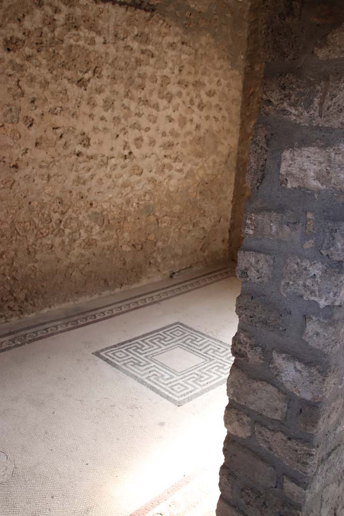 I.10.4 Pompeii. September 2021.
Room 47, looking towards central mosaic floor emblema from doorway. Photo courtesy of Klaus Heese.