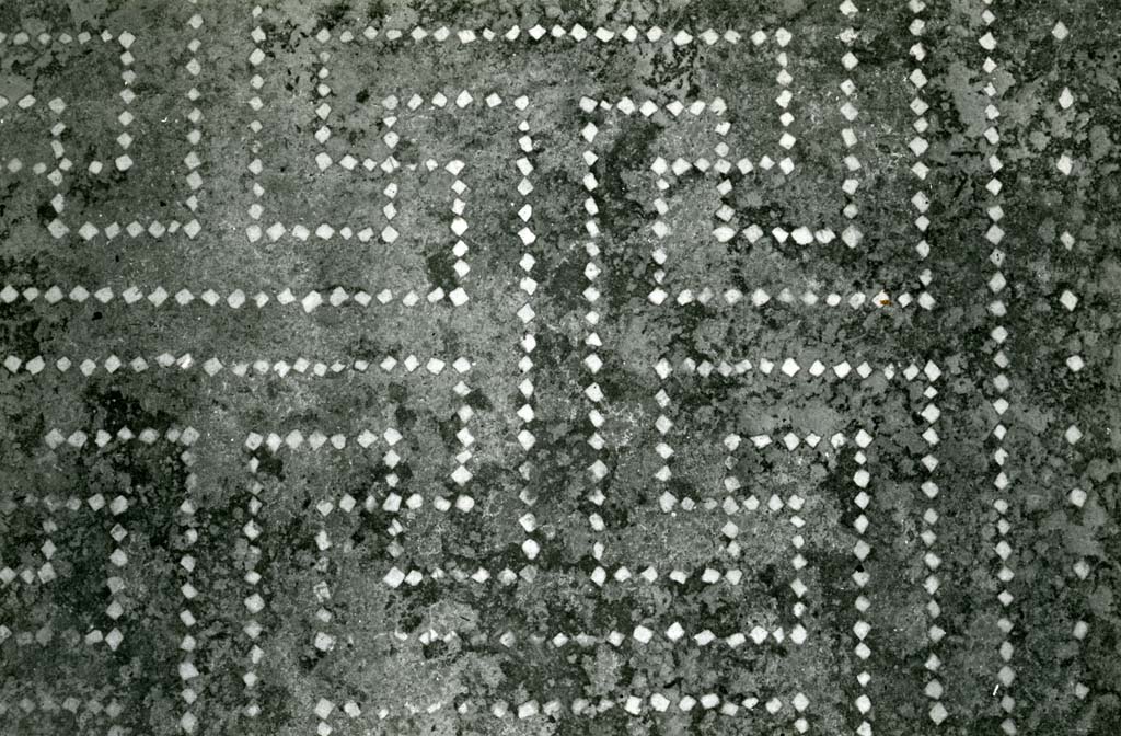 I.10.4 Pompeii. 1972. House of Menander, room under triclinium, lower level, detail. Photo courtesy of Anne Laidlaw.
American Academy in Rome, Photographic Archive. Laidlaw collection _P_72_18_36.