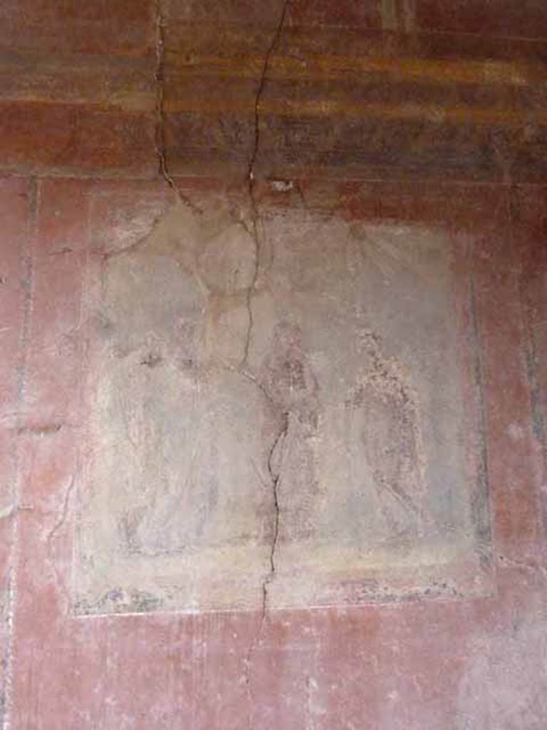 I.10.4 Pompeii. May 2010. Room 15, north wall. Wall painting of Perseus in the Palace of Cepheus or Kepheus. See Bragantini, de Vos, Badoni, 1981. Pitture e Pavimenti di Pompei, Parte 1. Rome: ICCD. (p.121).