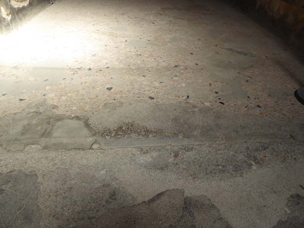 I.10.4 Pompeii. September 2018. Room 4, detail of flooring and threshold of doorway.
Foto Annette Haug, ERC Grant 681269 DÉCOR.