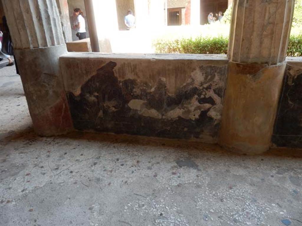 I.10.4 Pompeii. May 2017. Painted pluteus at north end of west portico. Photo courtesy of Buzz Ferebee.