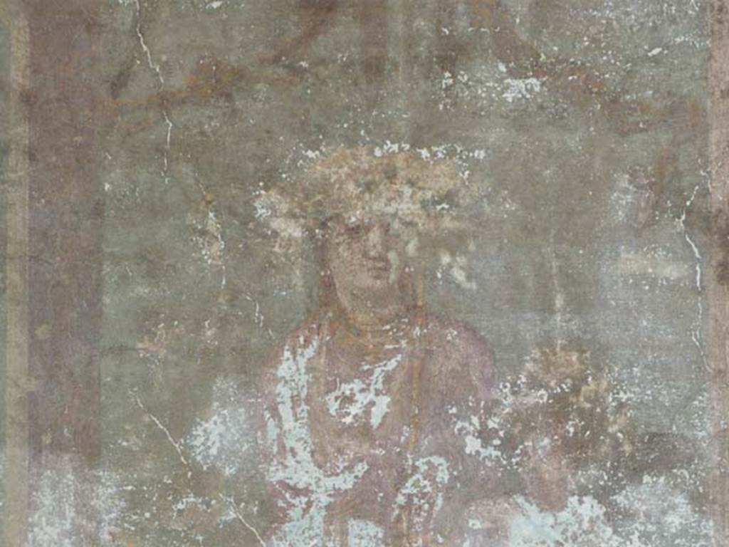 I.10.4 Pompeii. May 2012. Alcove 24, detail of painting of Venus. Photo courtesy of Buzz Ferebee.