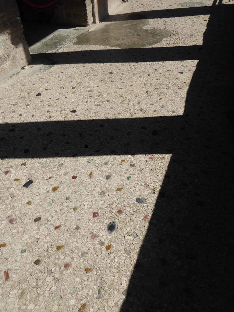 I.10.4 Pompeii. September 2018. East portico near corridor 16, detail of portico flooring.
Foto Annette Haug, ERC Grant 681269 DÉCOR.