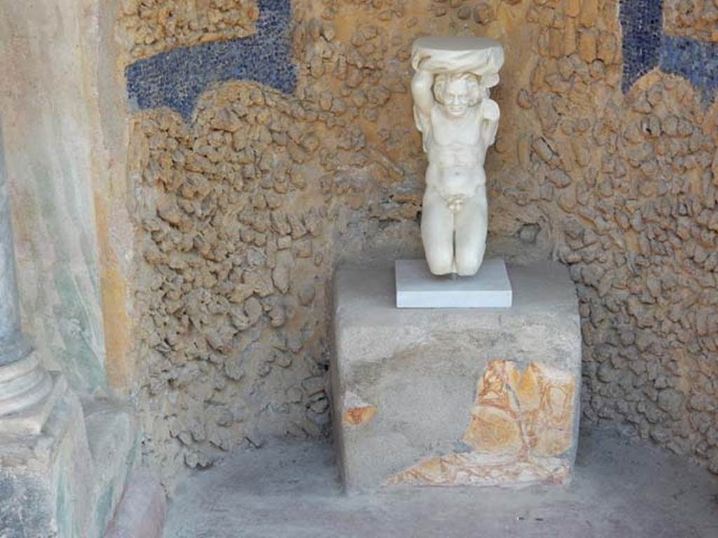 II.2.2 Pompeii. May 2016. Room “k”, marble kneeling Telamon in the form of a kneeling satyr. Photo courtesy of Buzz Ferebee.
