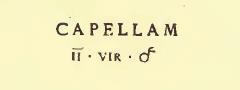 Capellam / IIvir(um) o(ro) v(os) f(aciatis) [CIL IV 7540]