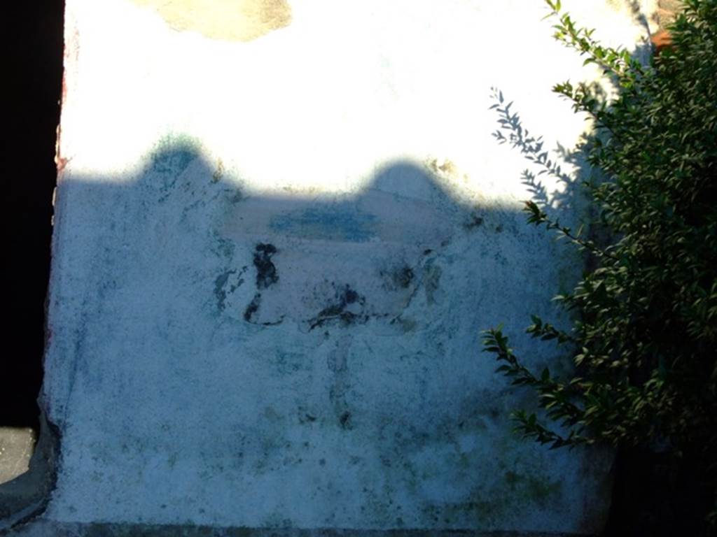 II.3.3 Pompeii. March 2009. Room 11, painted panel on exterior wall of room 10 on east side of garden area.