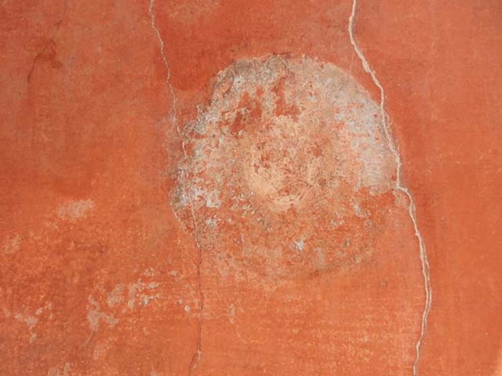 II.3.3 Pompeii. May 2016. Room 1, painted medallion on east wall of entrance corridor or fauces. Photo courtesy of Buzz Ferebee.