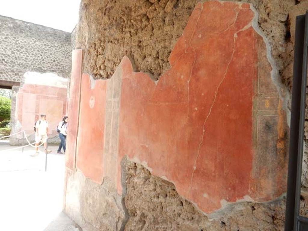II.3.3 Pompeii. May 2016. Room 1, west wall of entrance corridor or fauces. Photo courtesy of Buzz Ferebee.