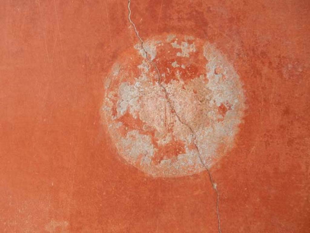 II.3.3 Pompeii. May 2016. Room 1, painted medallion on west wall of entrance corridor or fauces. Photo courtesy of Buzz Ferebee.