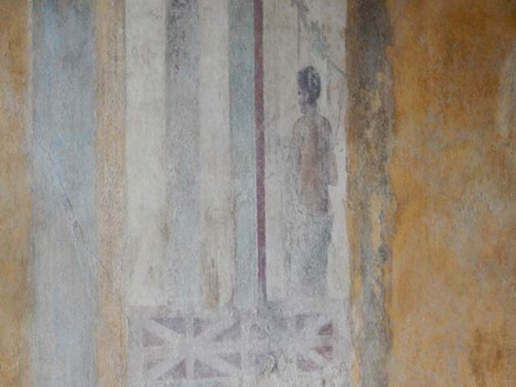 II.3.3 Pompeii. May 2016. Room 9, detail of figure from west end of north wall. Photo courtesy of Buzz Ferebee.