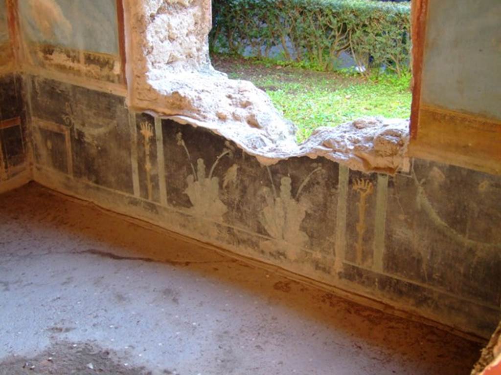 II.3.3 Pompeii. March 2009. Room 10, West wall. Painted plants.