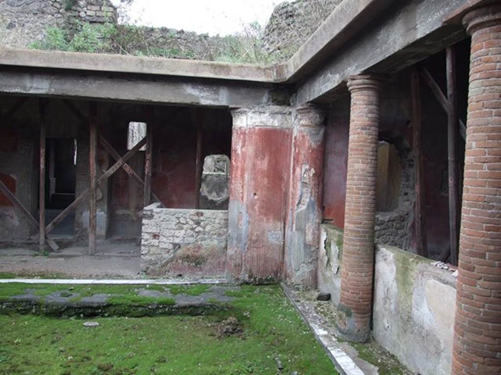 II.4.6 Pompeii. December 2006. South west corner of Baths portico