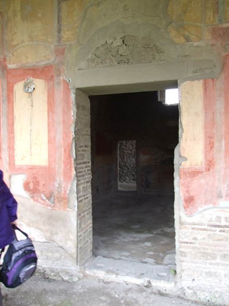 II.4.6 Pompeii. December 2006. Door to room to north of summer Triclinium