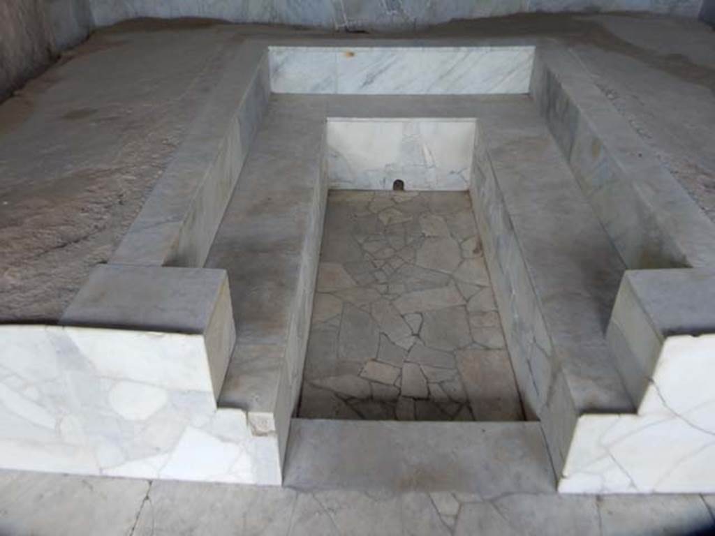 II.4.6 Pompeii. May 2016. Detail of triclinium flooring. Photo courtesy of Buzz Ferebee.