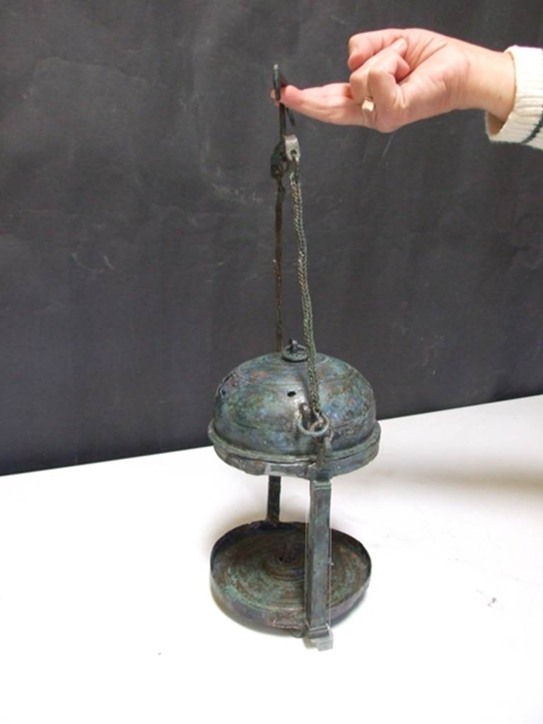 II.4.8 Pompeii. March 2009. Bronze lantern side view. SAP inventory number 5798.