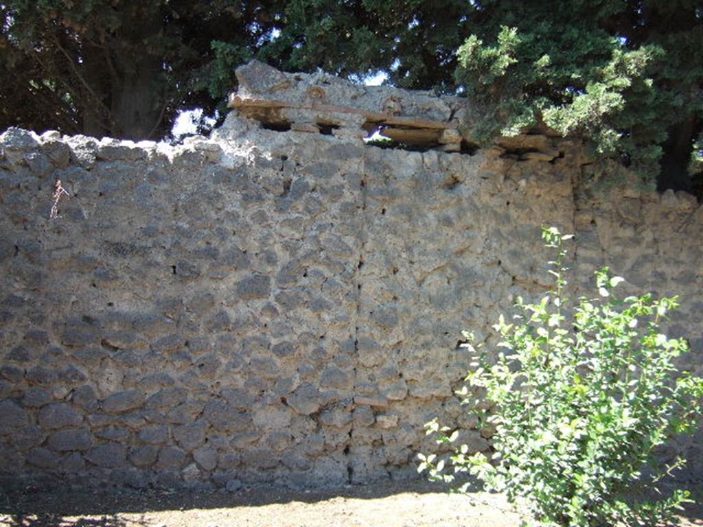 II.4.8 Pompeii. September 2005. Possible blocked door in wall between II.4.8 and II.4.9.