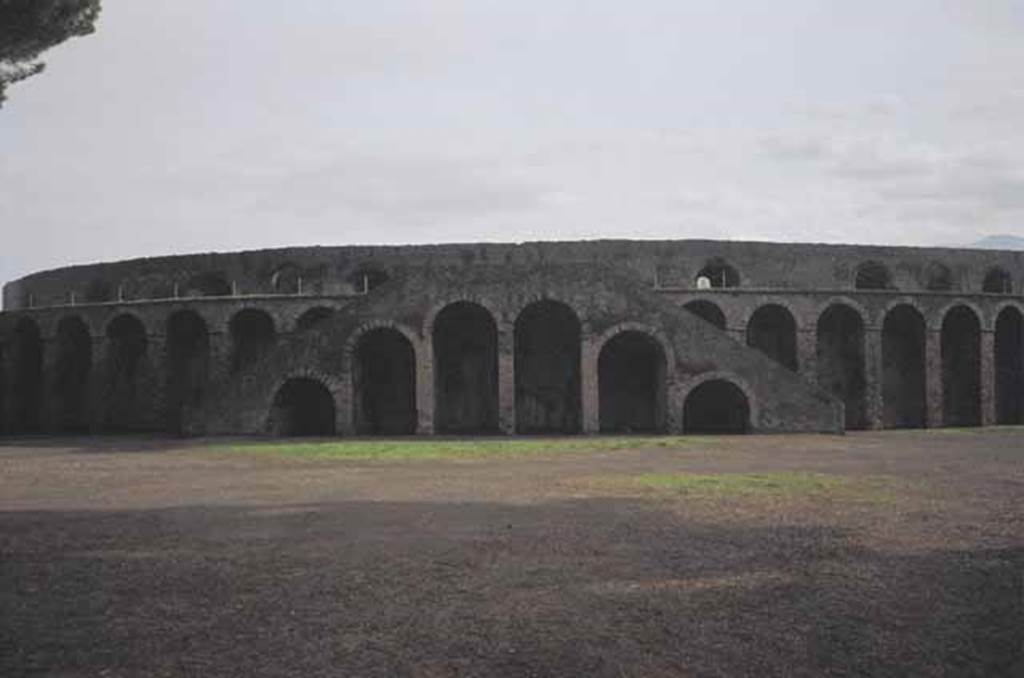 II.6 Pompeii. May 2010. Looking south to Amphitheatre, across Piazzale Anfiteatro.
Photo courtesy of Rick Bauer.