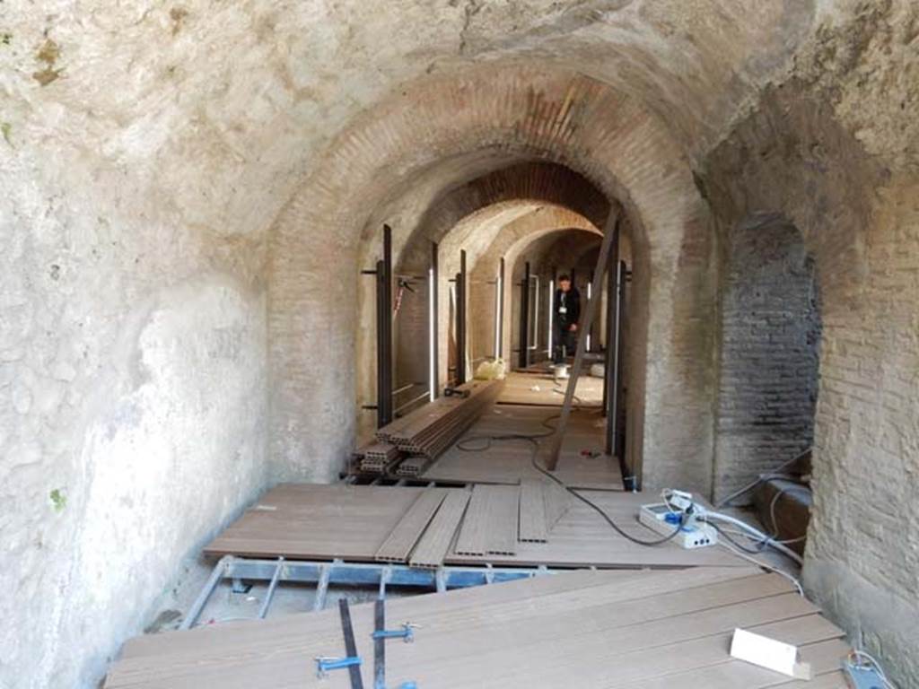 II.6 Pompeii. May 2016. Corridor under Amphitheatre, south-west side, leading north-west. Photo courtesy of Buzz Ferebee.
