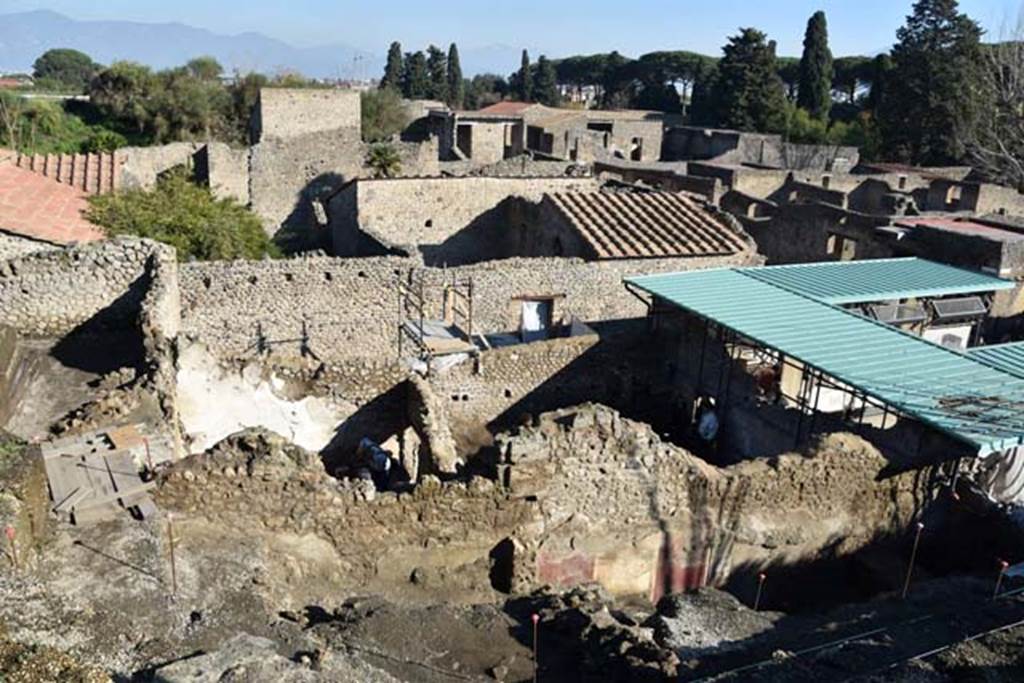 III.3.6 Pompeii. December 2017. Rooms at rear under excavation. Photo  Parco Archeologico di Pompei.