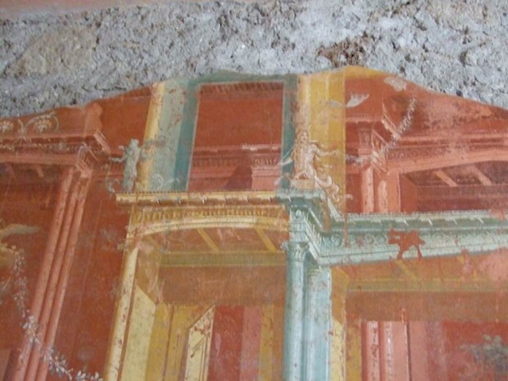 III.4.b. Pompeii. March 2009. Room 3. Oecus. Upper east wall.