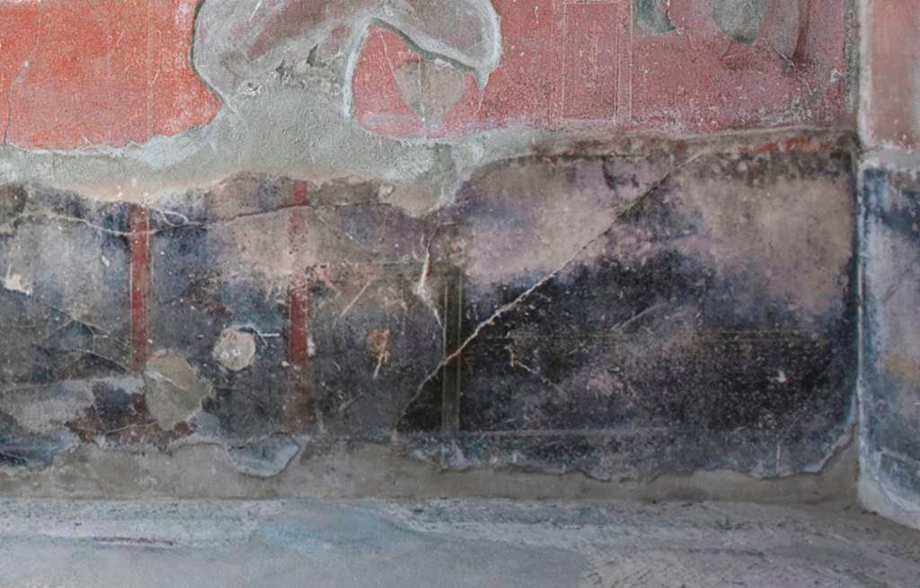 V.1.18 Pompeii. 2012.
Room “o”, exedra, west wall, socle zone, northern part. Photo by Hans Thorwid.
Photo and words courtesy of The Swedish Pompeii Project.