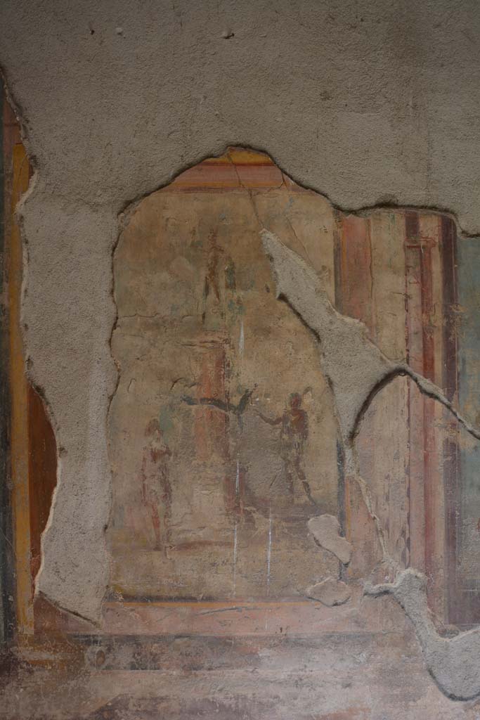V.1.18 Pompeii. October 2019. Exedra “y”, wall painting from west end of north wall.
Foto Annette Haug, ERC Grant 681269 DÉCOR.