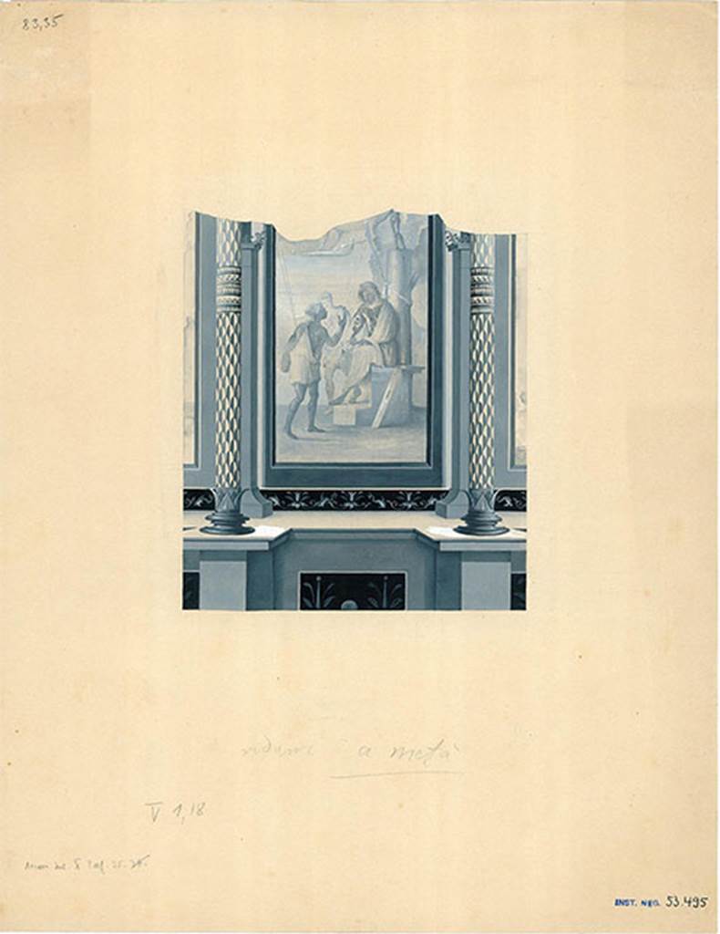 V.1.18 Pompeii. Copy of wall painting of Homer with the fishermen from cubiculum y.
DAIR 83.35. Photo © Deutsches Archäologisches Institut, Abteilung Rom, Arkiv.
See http://arachne.uni-koeln.de/item/marbilder/5022210